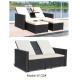2 person double outdoor daybed with drink table indoor pool furniture  ---6132