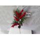 60cm Realistic Artificial Red Berry Stems With Christmas Pine Cone