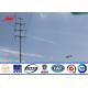 Electrical Galvanized Steel power line pole With Transmission Line Accessories