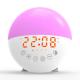Cute Oval Portable Alarm Clock Radio Touch Sensing Multi Color