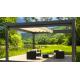 Villa Retractable Roof Pergola Outdoor Space Bioclimatic Metal Gazebo