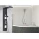 Dual Handle Control Bath Shower Panels Black Painting Appearance ROVATE