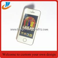 Custom phone shape badge,metal pin with hard enamel process high quality