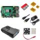 Raspberry Pi 4 Starter Kit Pi 4 4GB + ABS Case + Fan + Heat Sink + 16GB SD Card + Cable + 5V 3A Power adapter
