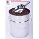 20L Round Food Safe Metal Buckets With A Valve For Storing 5–10KG