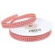 100% Polyester Double Faced Ribbon , Smooth Surface Gingham Check Ribbon
