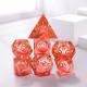 Light Red Crystal Resin Polyhedral Dice Tasteless Non Toxic