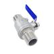 Customized Support CF8 Stainless Steel 2PC Double Male Thread Ball Valve with Handle