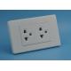 White Standard Two Gang Outlet , American Standard Electric Wall Sockets