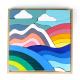 Baby 3cm Sky Cloud Large Rainbow Stacker Large Wooden Blocks For Toddlers