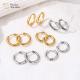 Small Hoop Earrings Stainless Steel Jewelry Gold Plated For Women Men