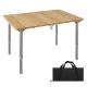Tavolo Portable Adjustable Height Portable Folding Camping Table Bamboo Material