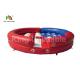 Adults Red Round Balance Inflatable Sports Games With Fighting Cow