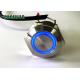 Stainless Steel Push Button Switch LED Illuminated , 1NO LED Metal Push Button Switch