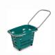 50ltr 560MM Plastic Handheld Shopping Baskets Grocery Store With 4 Wheels