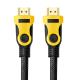Durable Insulator Black yellow Pin Gold HDMI Cable 10FT NYLON HDMI 1.4 Cable For TV
