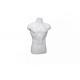 Male Upper Body Shop Display Dummy Fiberglass Material Glossy White Color