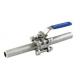 Extended Welding / Union Welding Bw 3pc Floating Ball Valve With Lock Cf8m Ptfe