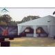 Customized Outdoor Sports Tents White PVC Roof And Grass Floor Flame Retardant