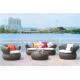 YLX-RN-034 Coffee PE Rattan Single and Three Seater with Table for Outdoor used