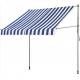 Clamp Awning 150 X 130 Cm, Stripe, Patio Canopy Sun Protection, Height From 200-300 CM