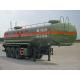 Three Axles Tank Truck Trailer 35000 Liters Fuel Tank Semi Trailer For Oil Storage
