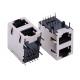 ARJM21A1-A12-NN-CW2 Stacked 2x1 RJ45 Jack with 10/100Base-TX Magnetic