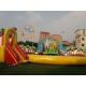 Outdoor Inflatable Water Park With Slide Giant Dinosaurs Amazing Water Park