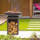 Corten Steel Charcoal Home Barbeque Grill Backyard Fireplace