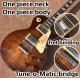 One piece Neck one piece body electric guitar, Upgrade Tune-o-Matic bridge guitar Tiger Flame standard guitar in sunburs