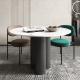 Rock Plate Contemporary Marble Dining Table Round Dining Table Chair
