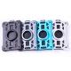 60*94*10MM Grey Customized RFID Aluminium Wallets Card Holders With AirTag Tracker And Steel Clip