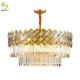 LED Gold K9 Crystal Hanging Ceiling Light Modern Crystal Chandeliers