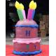 Inflatable chocolate birthday cake air model simulation food inflation model
