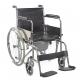 Commode Fixed Armrest Footrest Transport Chair With Elevating Leg Rest