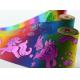 Customized Rainbow Print Satin Grosgrain Ribbon with Logo For Wrapping Decoration Garment