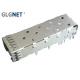 Single Port SFP Port Connector Press Fit Mounting 10G Ethernet Copper Alloy Cage Material