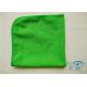 Shiny Smooth Green Microfiber Glass Cleaning Cloth For Mirrors , Screens