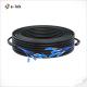 Outdoor Armored OS2 4 Core SM Fiber Patch Cable 9/125um 50 Meters LC To LC Connector