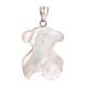 17 Inch Stainless Steel Pendant Necklace , Fashionable Teddy Bear Pendant