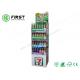 Folding 4 Shelves Retail Promotion Beverage Cardboard Paper Floor Stand Display Customized