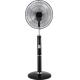 LED display 16inch figure 8 oscillating movement stand fan black with remote control