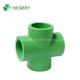 PPR Pipe Fittings Cross 4 Way Equal Tee Customized For Market Demand