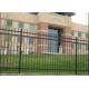 High Security Black Steel Fence  Panels Simple Installation Various Sizes