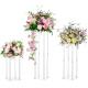 Clear Floor Flower Acrylic Vase Stand Wedding Center Decoration 3 Pieces Birthday Party
