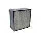 Fiberglass H13 Deep Pleat Cleanroom HEPA Filters / HEPA Air Filter With Separator