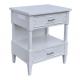 Custom Two Drawer White Night Tables For Bedroom Soft Closing Glides