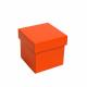 Wholesale Customized Packaging Empty Orange Box Gift Paper Kraft Foldable Box with Lids