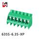 30 Amp Terminal Block 300V 6.35mm Pitch Screw Terminal Connector 45 Degree Wire Connect