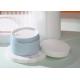 Blue Frosted Printing Face Mask Plastic Cosmetic Jars With Lids 250ml